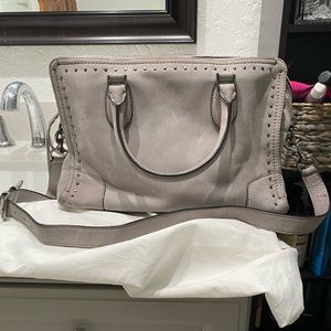 Rebecca Minkoff suede bag with strap. In size medium. Only worn once.